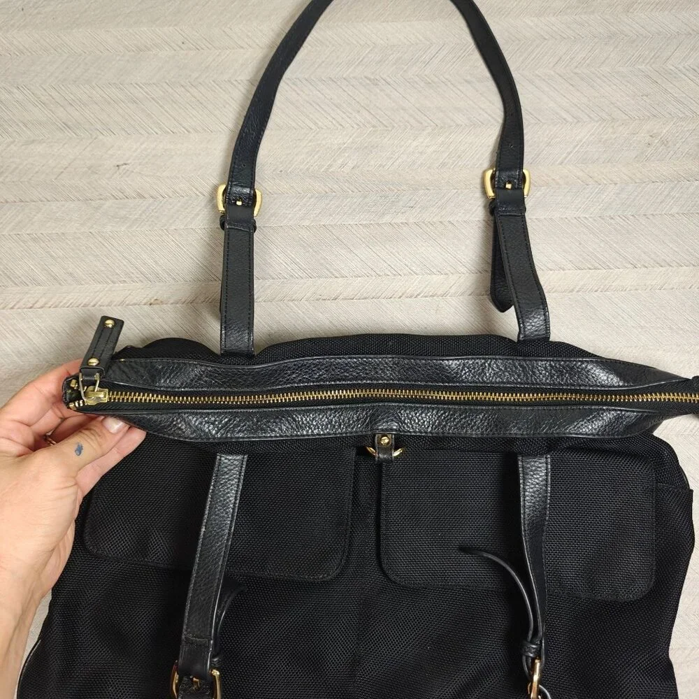 Jean Pierre Klifa For Anteprima-Nueve Black Nylon Shopper Tote Bag Large